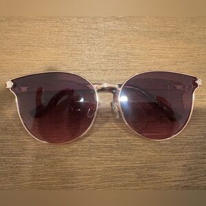 FRYE AND CO Gold Clubmaster Sunglasses